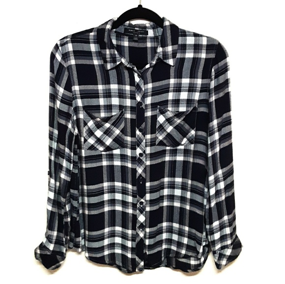 Romeo & Juliet Couture Tops - Romeo and Juliet Plaid Button Down